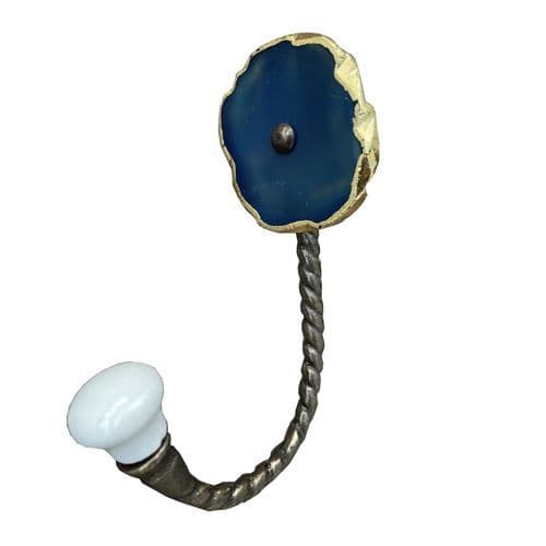 Blue and Gold Agate Hook!