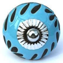 Blue/Black Garden Knob