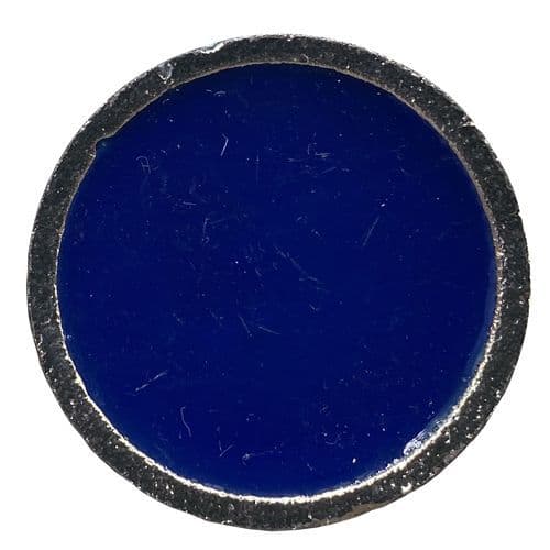 Blue Enamel Disk Silver Trim