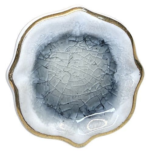 Blue/Grey Gold Flower Pod