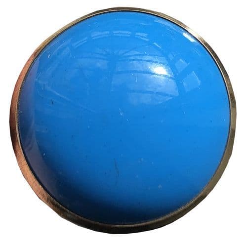 Blue Resin Round with Gold Trim