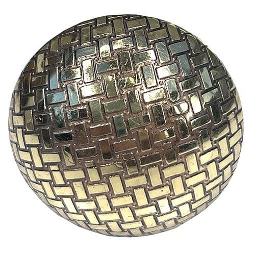 Brass basket weave knob