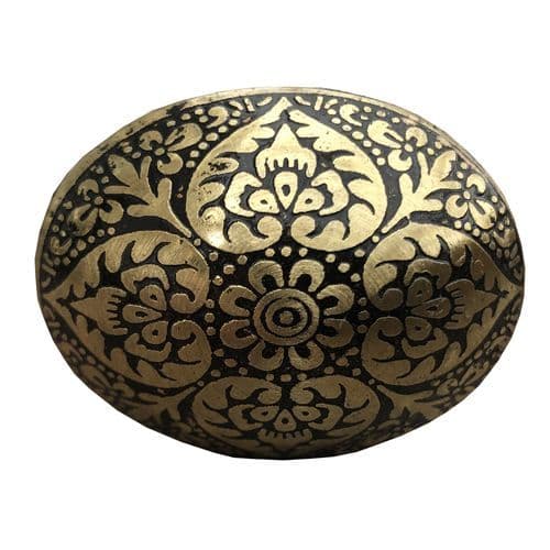 Brass Oval Marrakesh Black