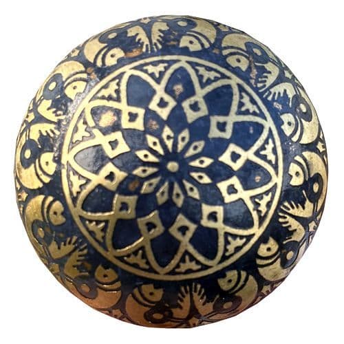 Brass Temple Navy Blue