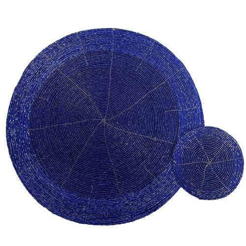 Bright Blue Placemat and Coaster Set