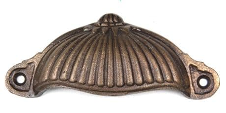 Bronze Fluted Cup Handle