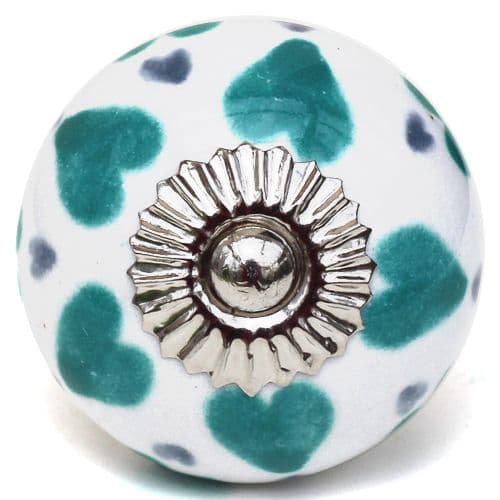 Candy hearts - green