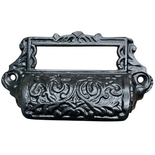 Card Holder Cup Handle - Black Fancy