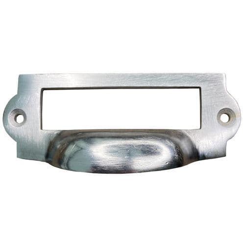 Card Holder Cup Handle - Silver Plain