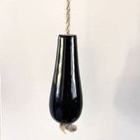 Ceramic light  pull - black inc Jute Rope