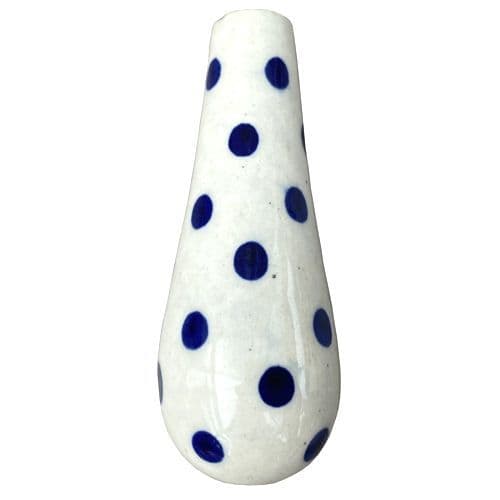Ceramic light pull - blue spots inc Jute Rope