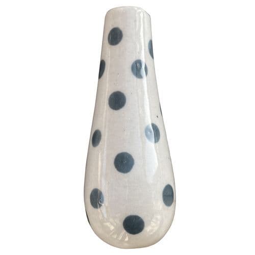 Ceramic light pull - grey spots inc Jute Rope
