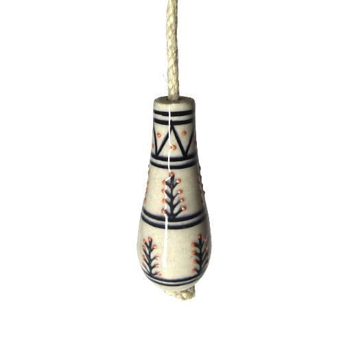 Ceramic light  pull - orange tree inc jute rope