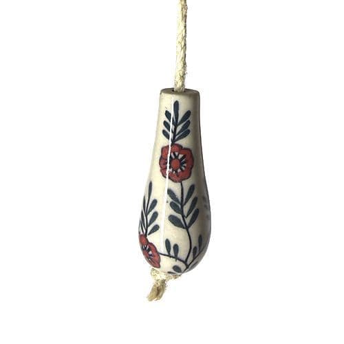 Ceramic light  pull - poppy inc jute rope