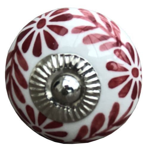 Cherry Red painted flowers