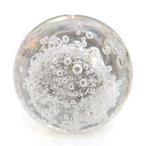 Clear Bubble Glass Knob