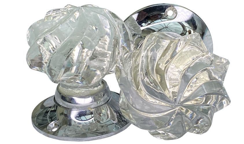 Clear glass swirl  mortices