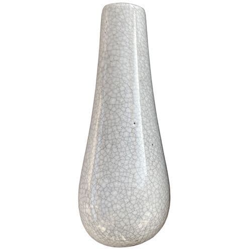 Cream Ceramic light pull - Crackle glazed Inc Jute Rope