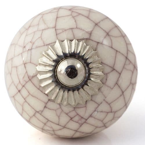 Cream with pink crackles