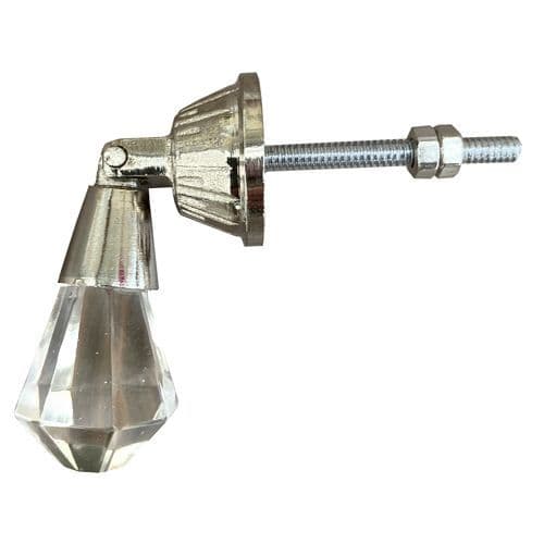 Crystal drop knob - Clear