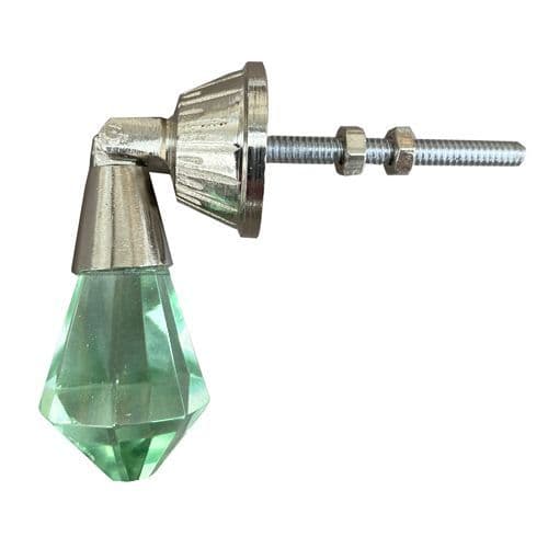 Crystal drop knob - Mint