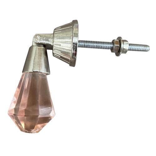 Crystal drop knob - Pink