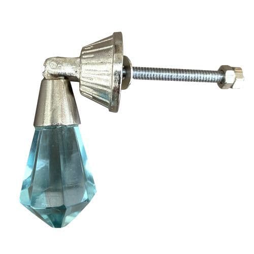 Crystal drop knob - Sea Blue