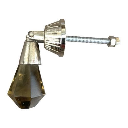 Crystal drop knob - Smoke