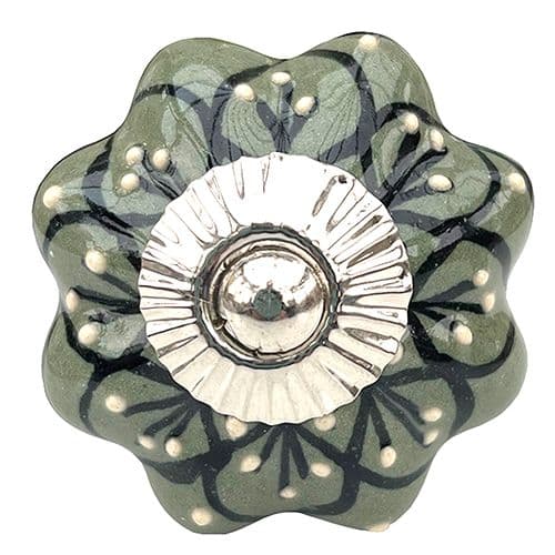 Dark Green and Black Spiky Melon