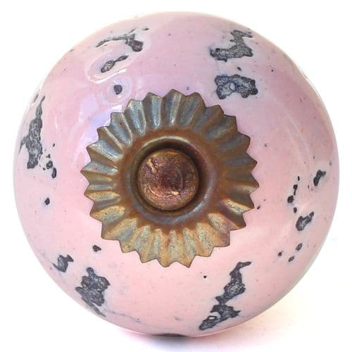 Distressed pink knob