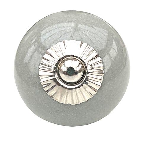 Dove Grey round knob