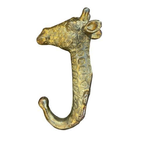 Embossed Giraffe Hook - Gold