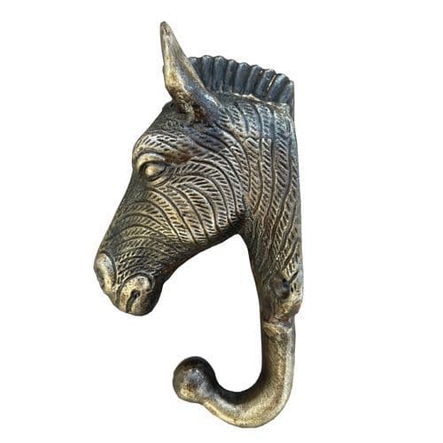 Embossed Zebra Hook - Antique