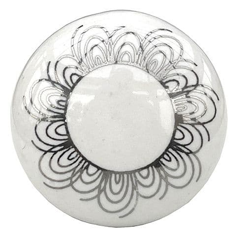 Filigree Knob 6 (silver)