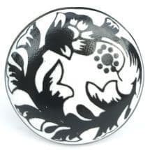 Flat Black Flower Swirl