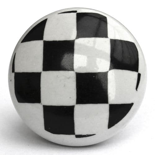 Flat chessboard knob