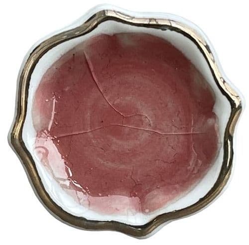 Flower Pod Pink Gold Trim