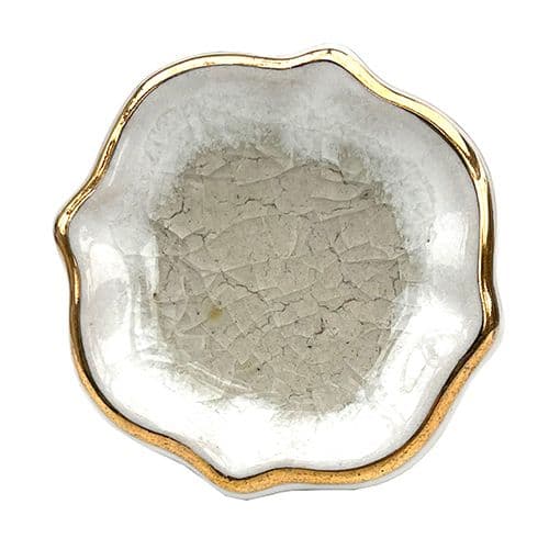 Flower Pod White Gold