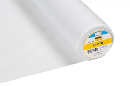 G 710 Woven cotton Lightweight Iron on White