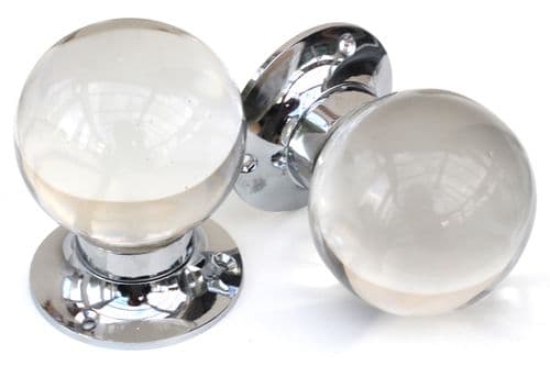 Glass Ball mortice knobs