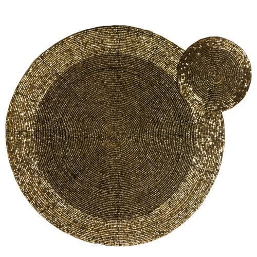 Gold Placemat and Coaster Set