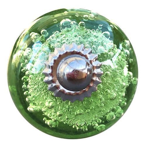 Green Bubble Glass with bolt