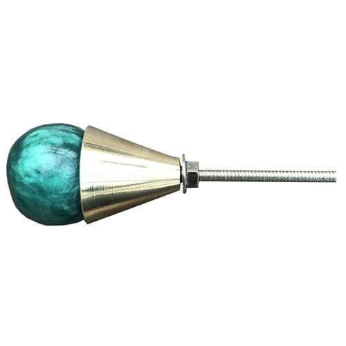 Green Marble in Gold Cone