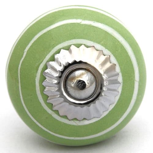 Green with white stripes knob