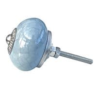 Grey crackle round knob