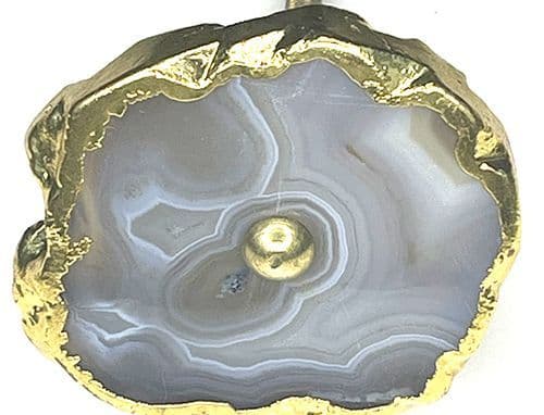 Grey/Cream/Brown Agate Knob