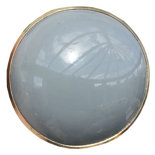 Grey Resin Round with Gold Trim