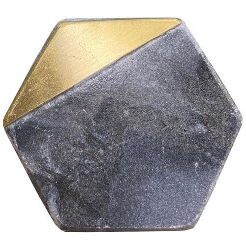 Grey Stone Hexagon GOLD