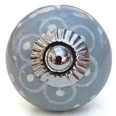 Grey with white patterns