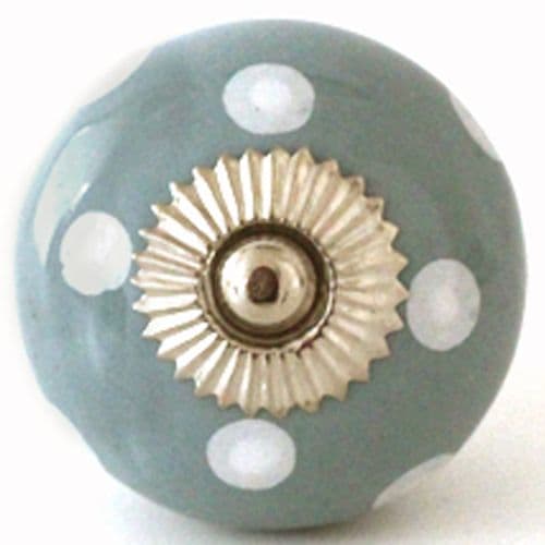 Grey with white spots